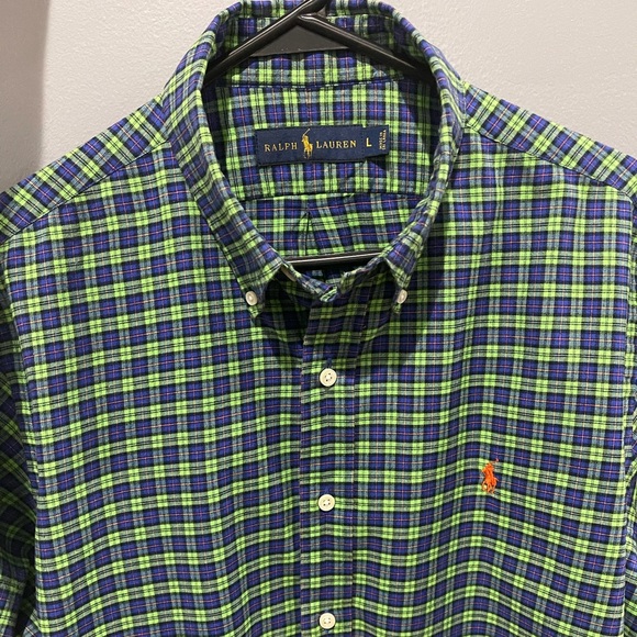 Ralph Lauren Other - Ralph Lauren Casual Dress Shirt Green Plaid Sz L